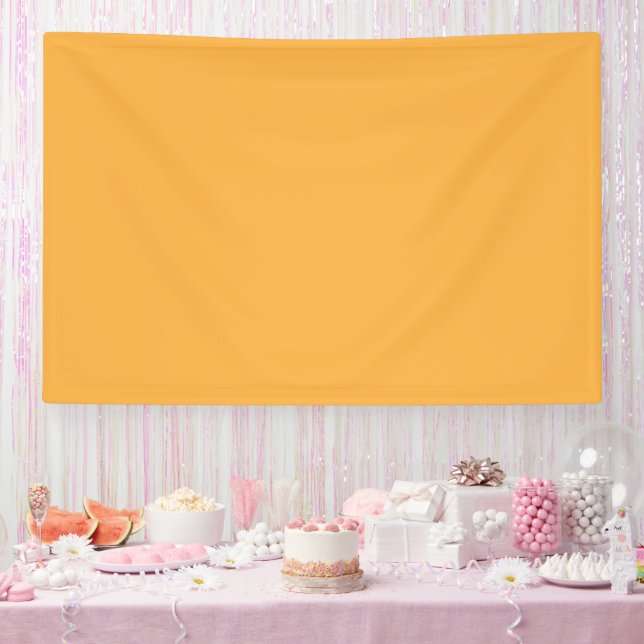 a yellow background with a banner (Party)
