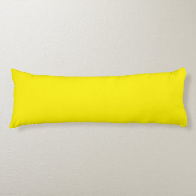 a yellow background with a black border body pillow (Front)