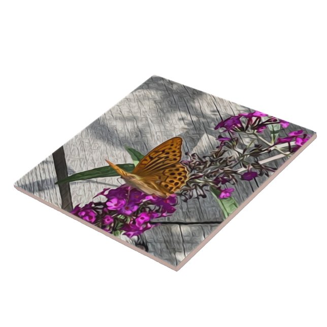 A yellow butterfly tile (Side)