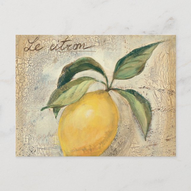 A Yellow Lemon Fruit Postcard (Front)