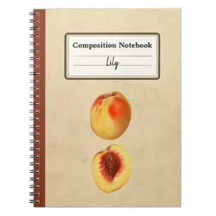A Yellow Peach and a Half Personalized Composition Notebook