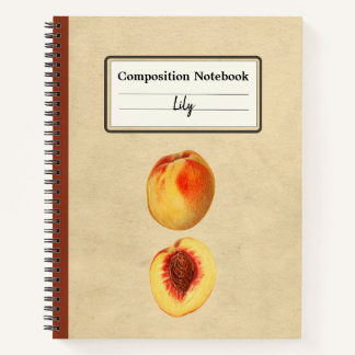 A Yellow Peach and a Half Personalized Composition Notebook