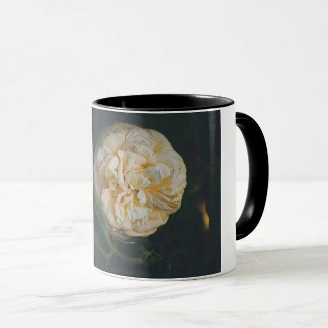 A yellow rose mug (Front Right)