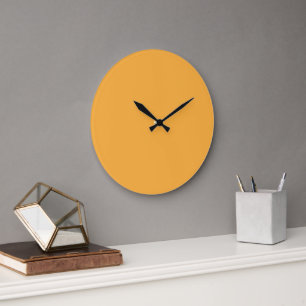 A yellow square featuring a clean white border, cr large clock