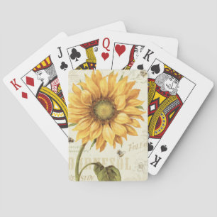 A Yellow Sunflower Playing Cards