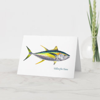 A Yellowfin Tuna greetings card