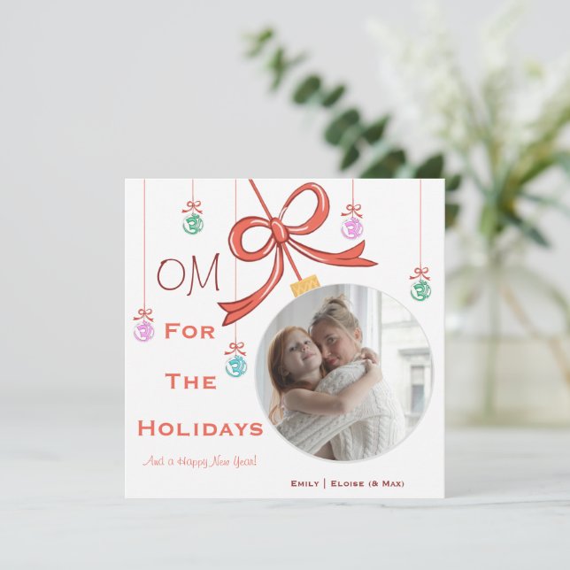 A Yoga Lover's Flat Holiday Card (Standing Front)