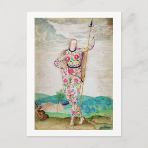 A Young Daughter of the Picts, c.1585 (w/c and gou Postcard