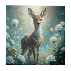 A Young Fawn Tile