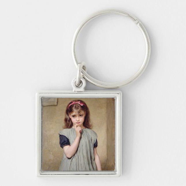 A Young Girl in the Classroom, 1876 (oil on canvas Keychain (Front)