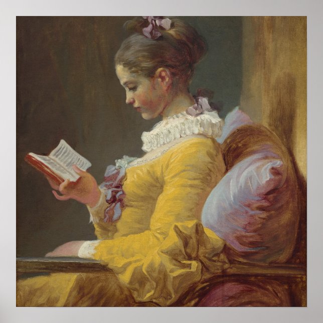 A Young Girl Reading Poster (Front)
