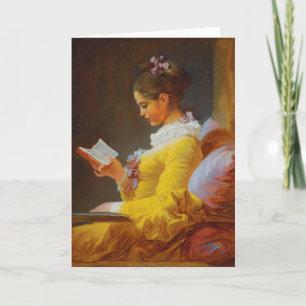 A Young Girl Reading (The Reader) Card
