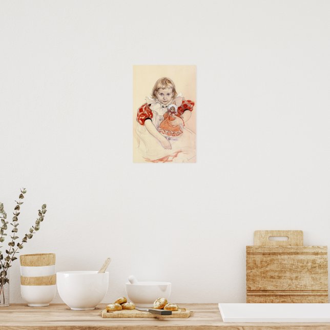 A Young Girl with a Doll, fine art, Poster (Kitchen)