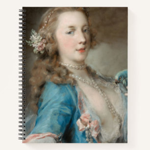 A Young Lady with a Parrot (by Rosalba Carriera) Notebook