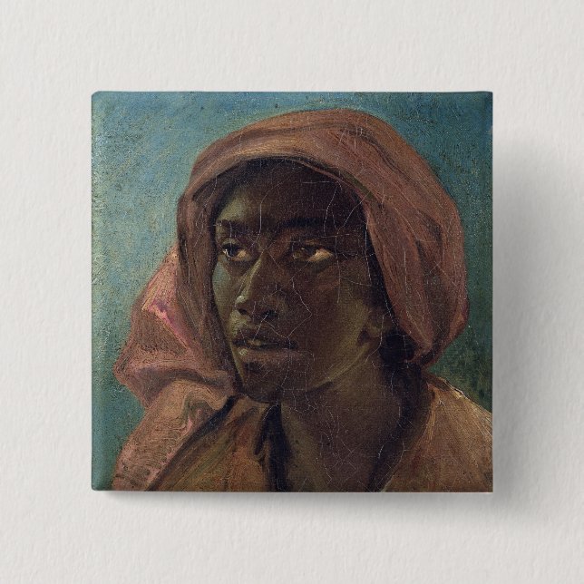 A Young Negro Woman 2 Inch Square Button (Front)