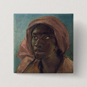 A Young Negro Woman 2 Inch Square Button