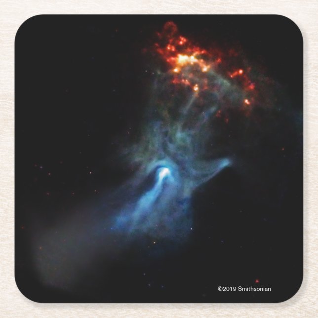 A Young Pulsar Shows Its Hand Square Paper Coaster (Front)