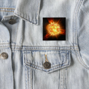 A Young Red Dwarf 2 Inch Square Button