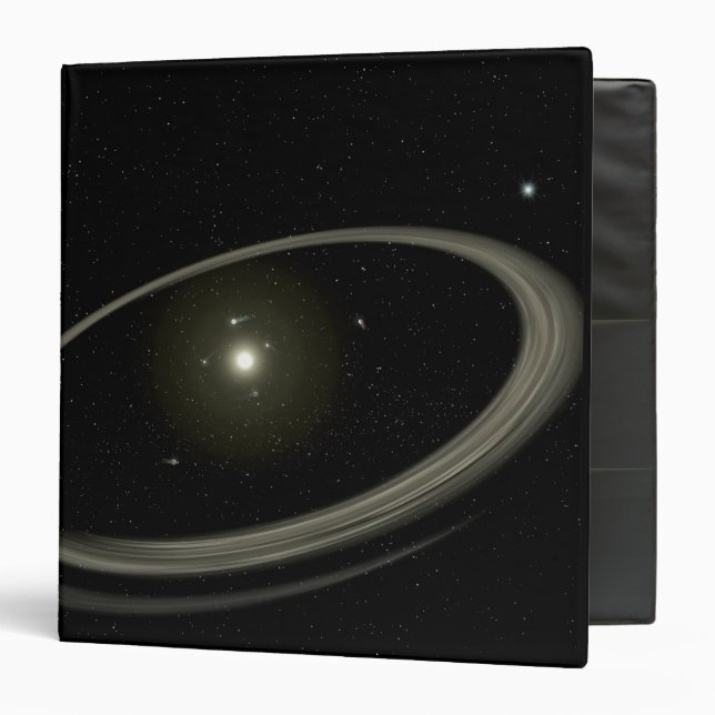 A young star circled by full-sized planets binder (Front/Inside)