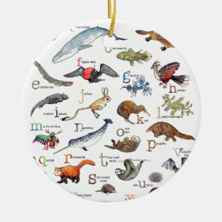 A-Z of amazing animals Ceramic Ornament