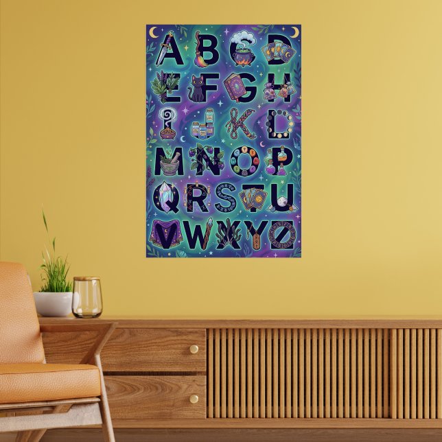 A-Z Witchy Alphabet  Poster (Living Room 2)