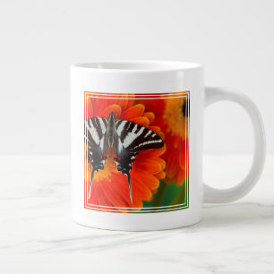 A Zebra Swallowtail Butterfly Large Coffee Mug