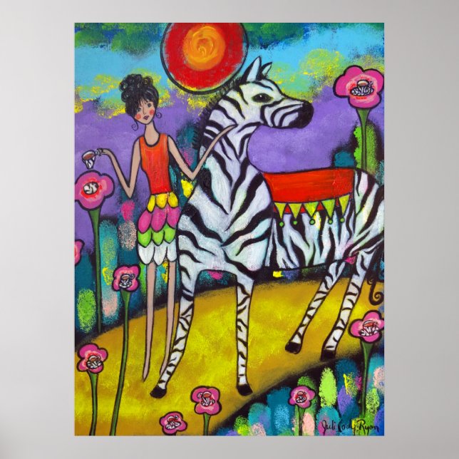 A Zebra Tea Party Poster (Front)
