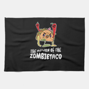 a zombie taco kitchen towel