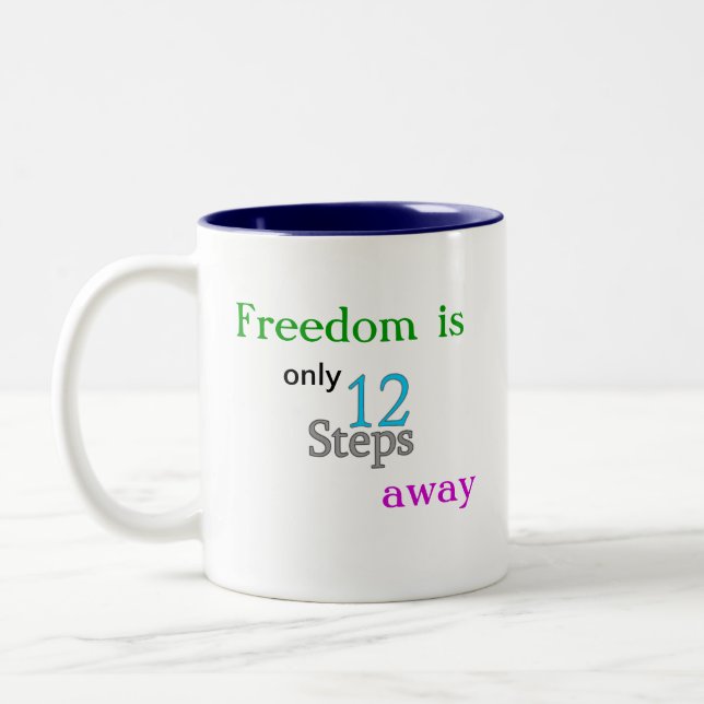 AA 12 Step Freedom Coffee Mug (Left)