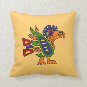 AA- Awesome Mexican Art Style Eagle Design Throw Pillow