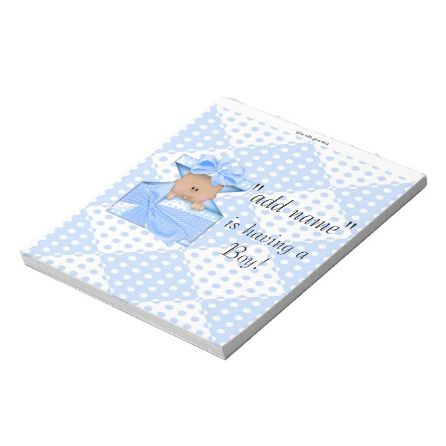 AA Baby Shower Candy Bar Wrapper Party Favour Notepad (Rotated)