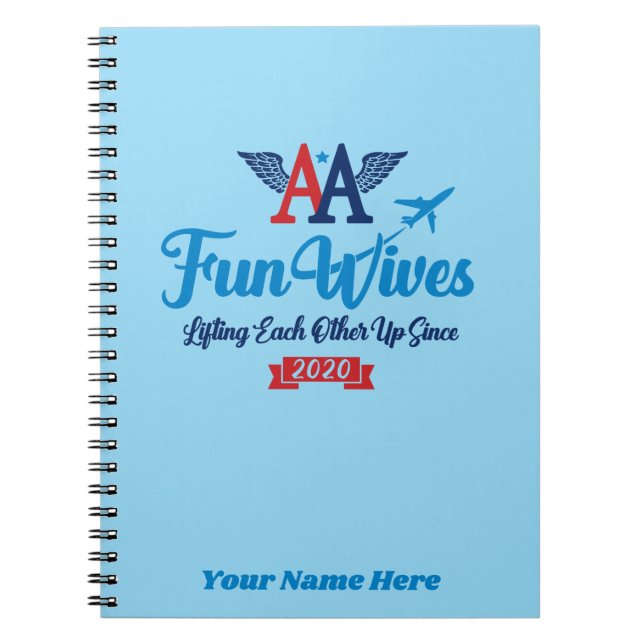 AA Fun Wives Logo Notebook (Front)