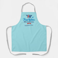 AA Fun Wives Logo Personalized Blue Apron