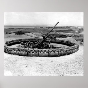 AA Gun on Okinawa Poster
