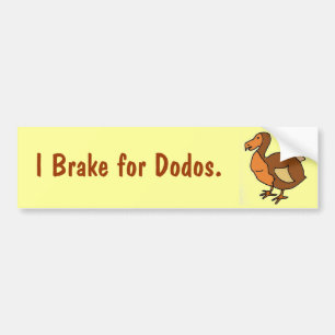 AA- I Brake for Dodos. Bumper Sticker