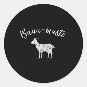 Aa-maste Goat Yoga T Shirt Classic Round Sticker