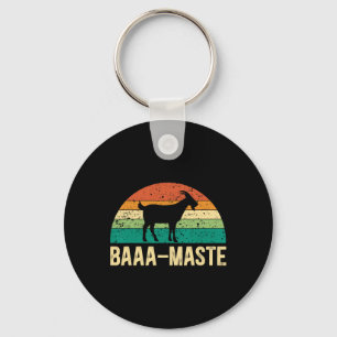 Aa-maste Yoga Lover Spiritual Meditation Goat Lady Keychain