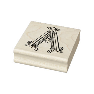 AA Monogram AA Crest Rubber Ink Stamp