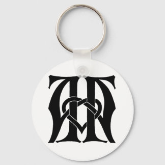 AA Monogram Keychain