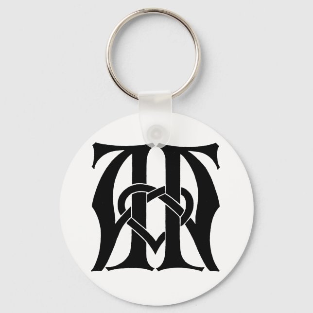 AA Monogram Keychain (Front)
