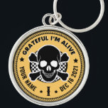 AA NA Any Years Sober or Clean Gift with Skull Keychain<br><div class="desc">Our Addiction Recovery Medallion Keychains are a perfect way to recognize a Sobriety Birthday or Recovery Anniversary because they offer something that mass produced medallion keychains just can't... the option to personalize! Make them feel unique and appreciated by giving personalized. Add any name, recovery date and length of sobriety! Designed...</div>