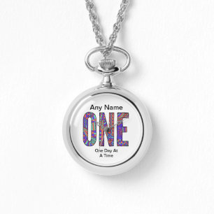 AA One Year Sober personalized keepsake gift ODAAT Watch