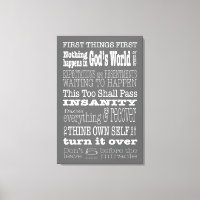 AA Sayings & Slogans 1 Canvas