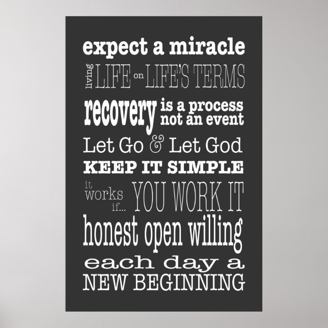 AA Slogans & Sayings 2 Poster (Front)