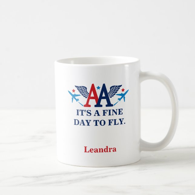 AA Wings with Planes Logo Coffee Mug (Right)