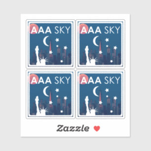 AAA SKY Sticker 4-up