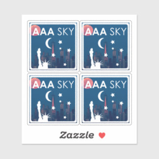 AAA SKY Sticker 4-up
