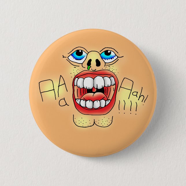 AAAAAAHHH! Screaming Face 2 Inch Round Button (Front)