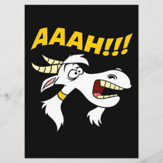 AAAH! Funny Screaming Goat Humour Meme| Goat Lover Menu