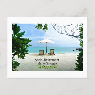 Aaah...Retirement Christmas Greetings Postcard